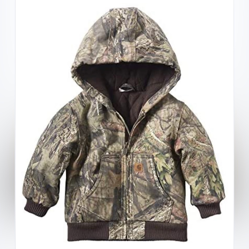 Carhartt Camo Active Flannel Quilt-Lined Jacket-mossy oak, 18months